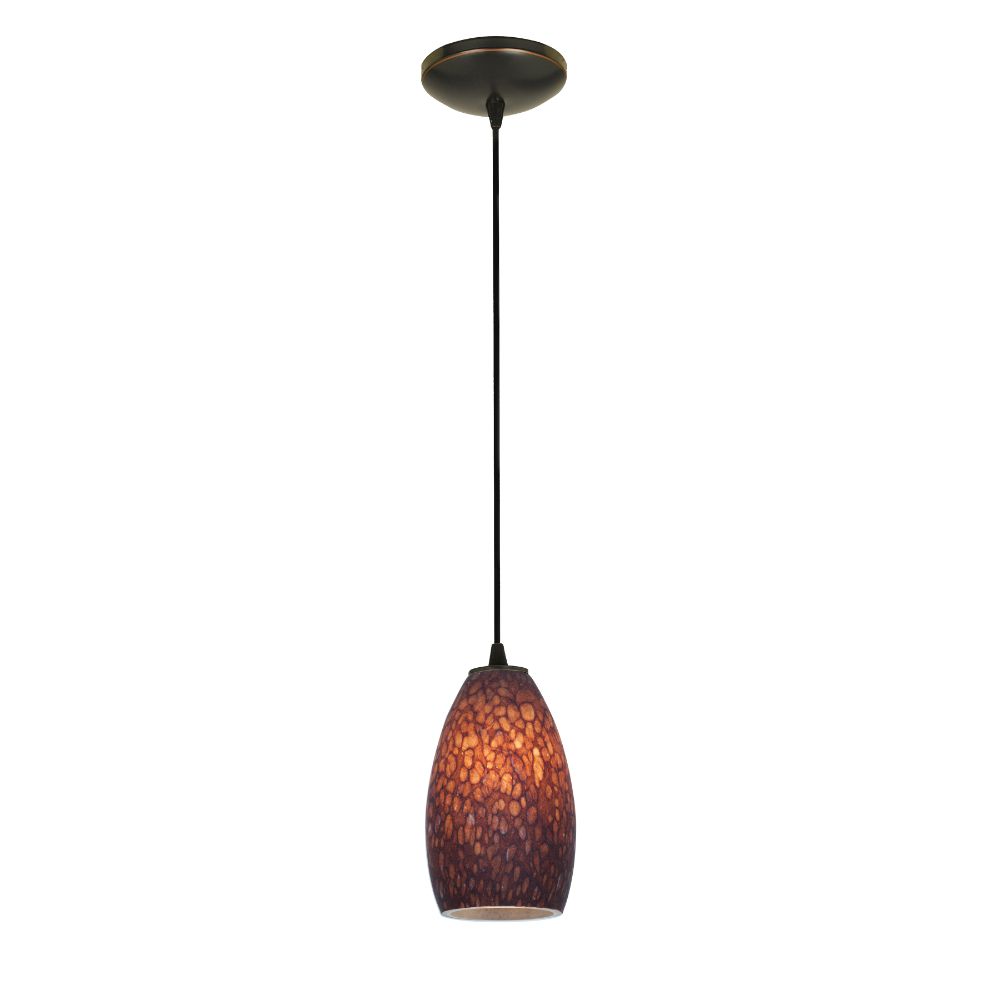 Access Lighting 28012-1C-ORB/BRST Champagne Pendant in Oil Rubbed Bronze