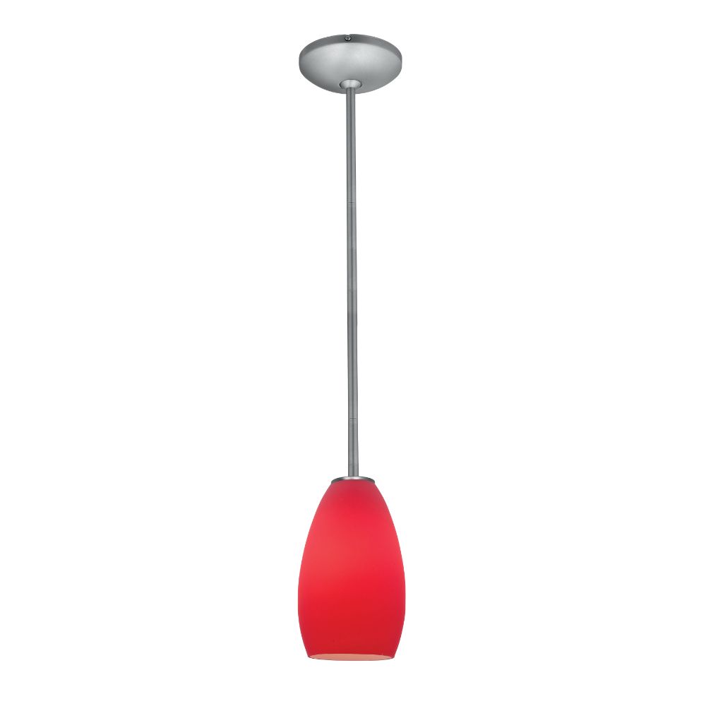 Access Lighting 28012-1R-BS/RED Champagne Pendant in Brushed Steel