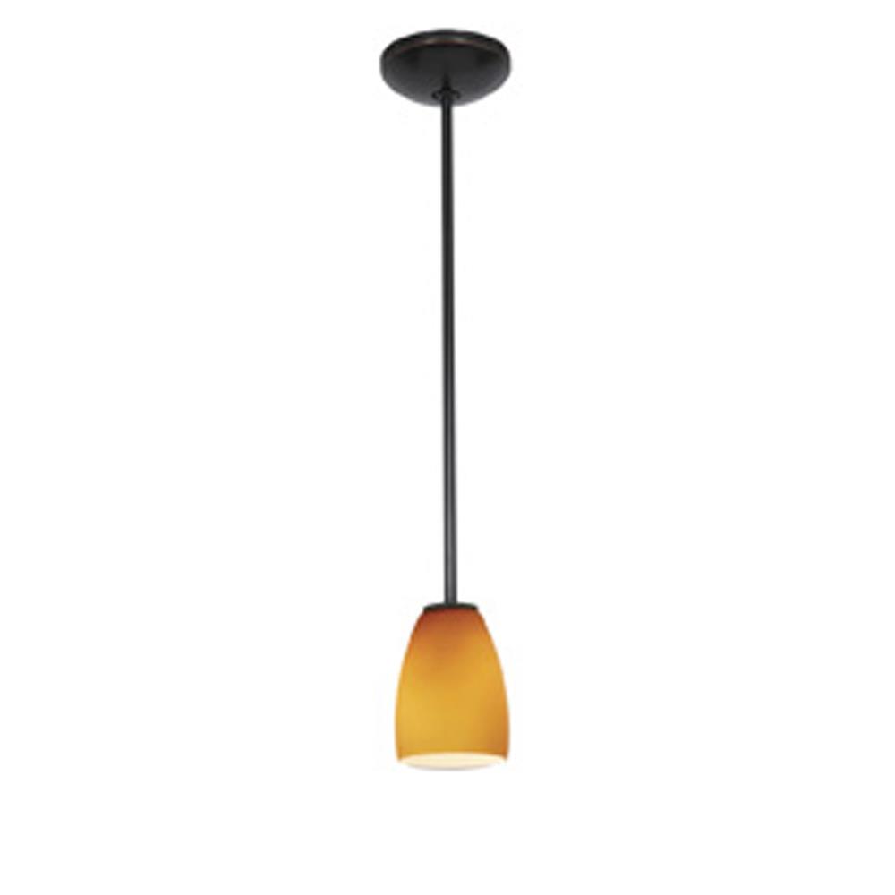 Access Lighting 28069-1R-ORB/AMB Sherry Pendant in Oil Rubbed Bronze