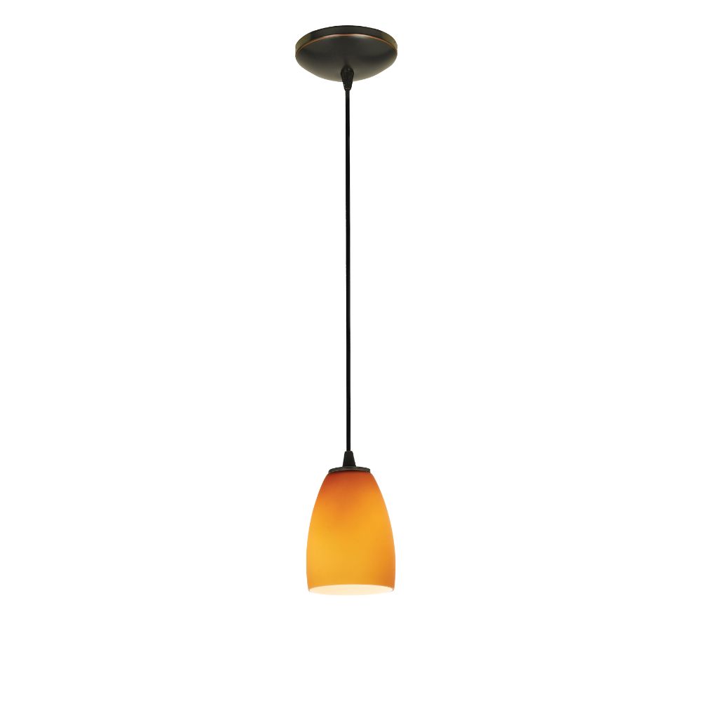 Access Lighting 28069-1C-ORB/AMB Sherry Pendant in Oil Rubbed Bronze