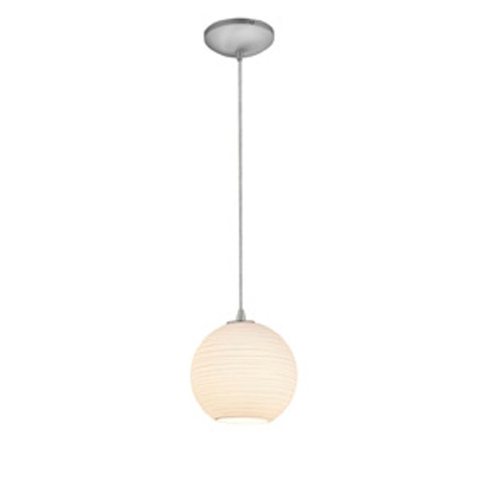 Access Lighting 28085-3C-BS/WHTLN Cord Glass Pendant 