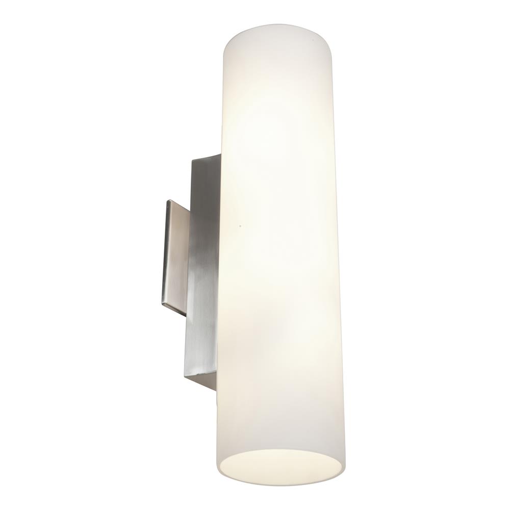 Access Lighting 50185-BS/OPL Tabo 2 Light Wall Sconce & Vanity in Brushed Steel