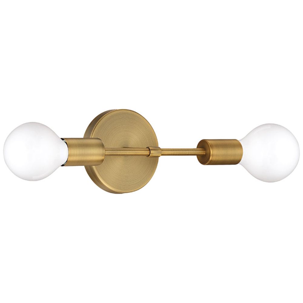 Access Lighting 62302LEDDLP-ABB 2 Light LED Wall Sconce in Antique Brushed Brass