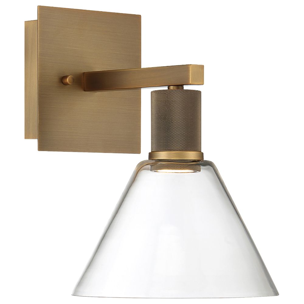 Access Lighting 63143LEDD-ABB/CLR Port 9 Martini LED Wall Sconce in Antique Brushed Brass