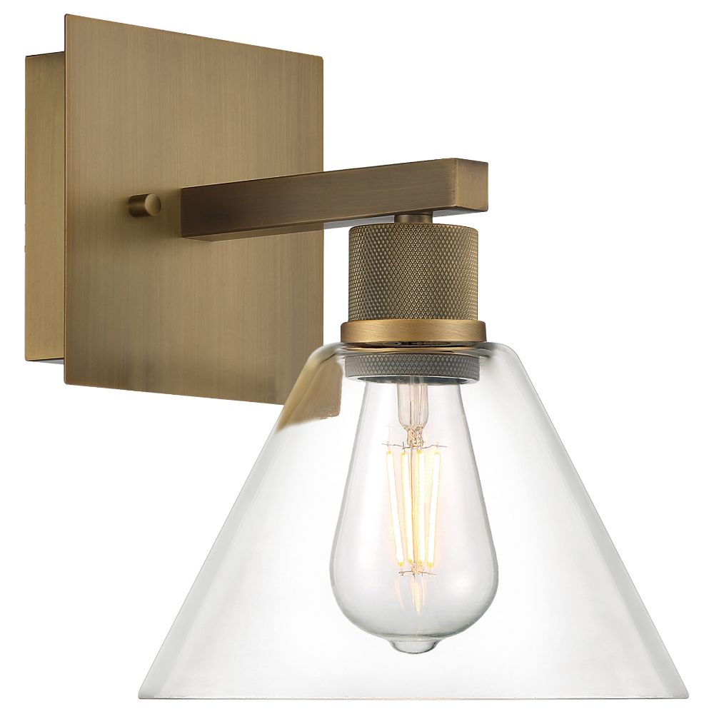 Access Lighting 63143LEDDLP-ABB/CLR Martini LED Wall Sconce in Antique Brushed Brass