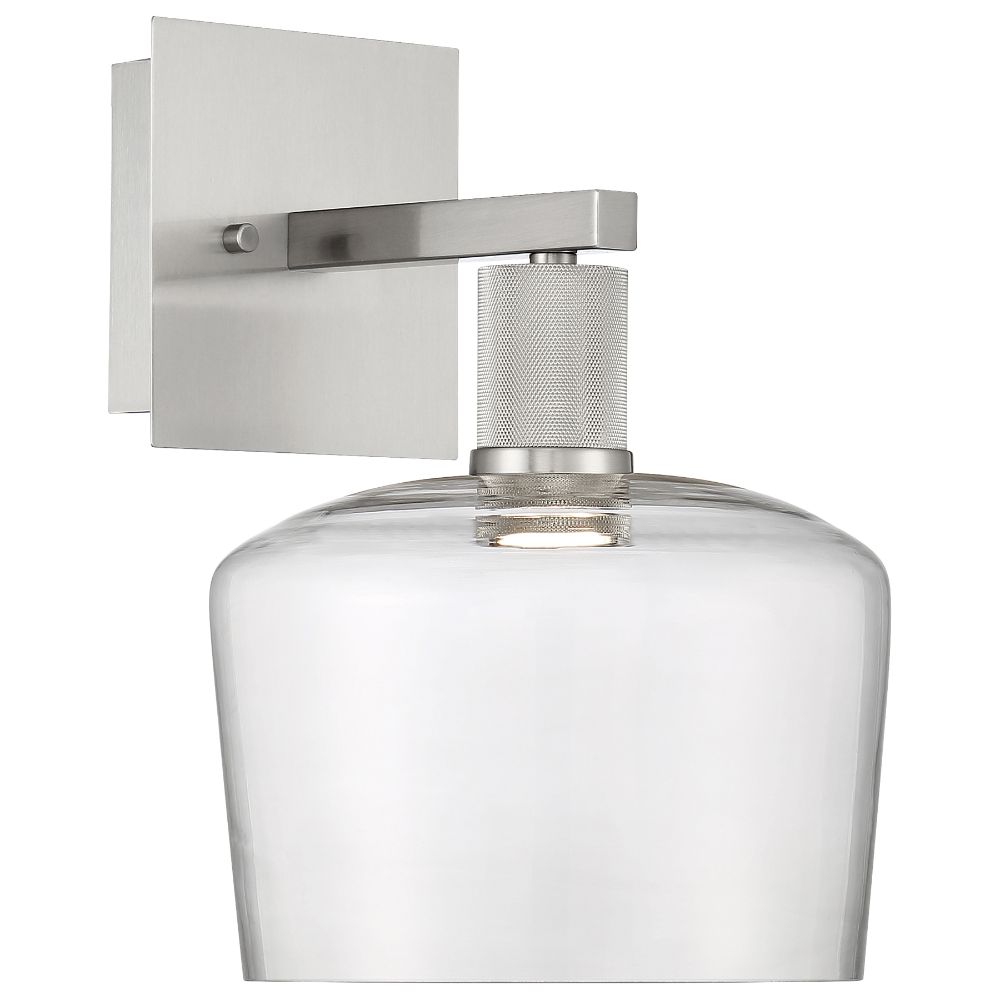 Access Lighting 63144LEDD-BS/CLR Port 9 Chardonnay LED Wall Sconce in Brushed Steel