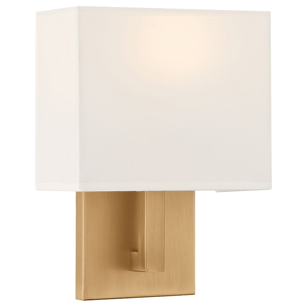 Access Lighting 64061LEDDLP-ABB/WH Mid Town 1 Light LED Wall Sconce in Antique Brushed Brass