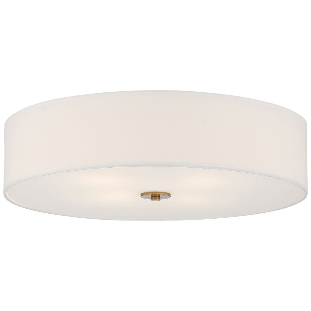 Access Lighting 64064LEDDLP-ABB/WH Mid Town LED Flush Mount in Antique Brushed Brass