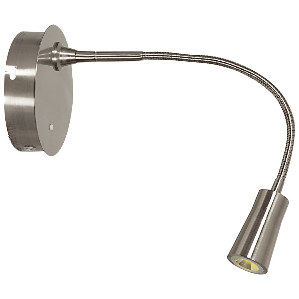 Access Lighting 70003LED-BS Epiphanie Gooseneck LED Wall Reading Light in Brushed Steel