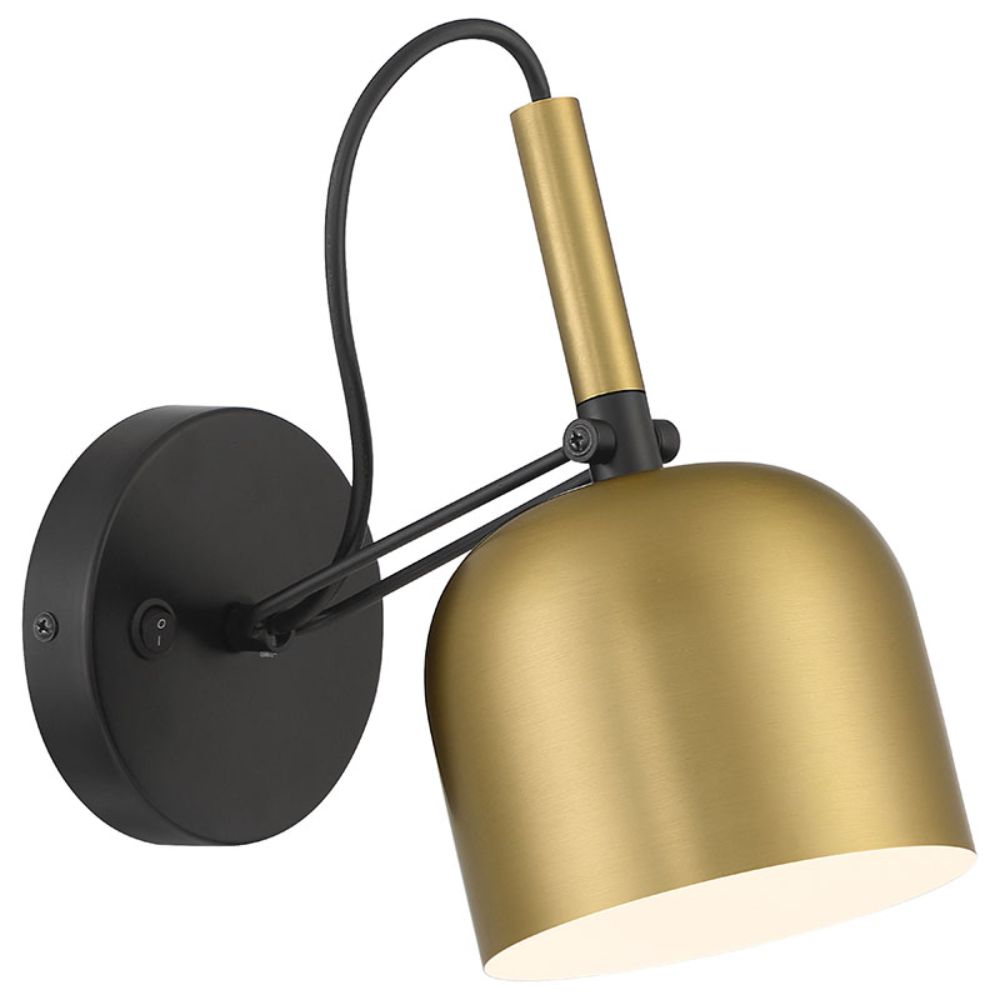 Access Lighting 72018LEDD-AWB LED Reading Light in Antique Brushed Brass with Black