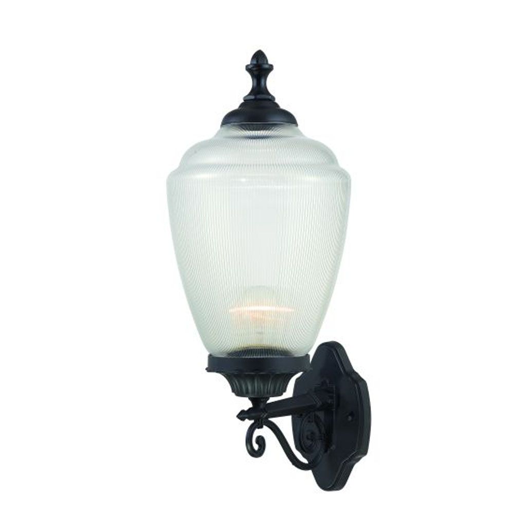 Acclaim Lighting 5361BK/CL Acorn 1-Light Matte Black Wall Light With Clear Acrylic Globe