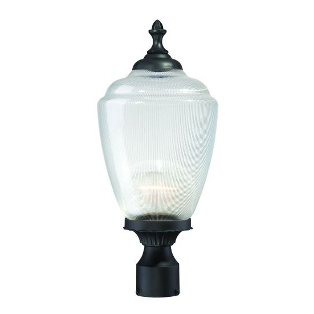 Acclaim Lighting 5367BK/CL Acorn 1-Light Matte Black Post Mount Light With Clear Acrylic Globe