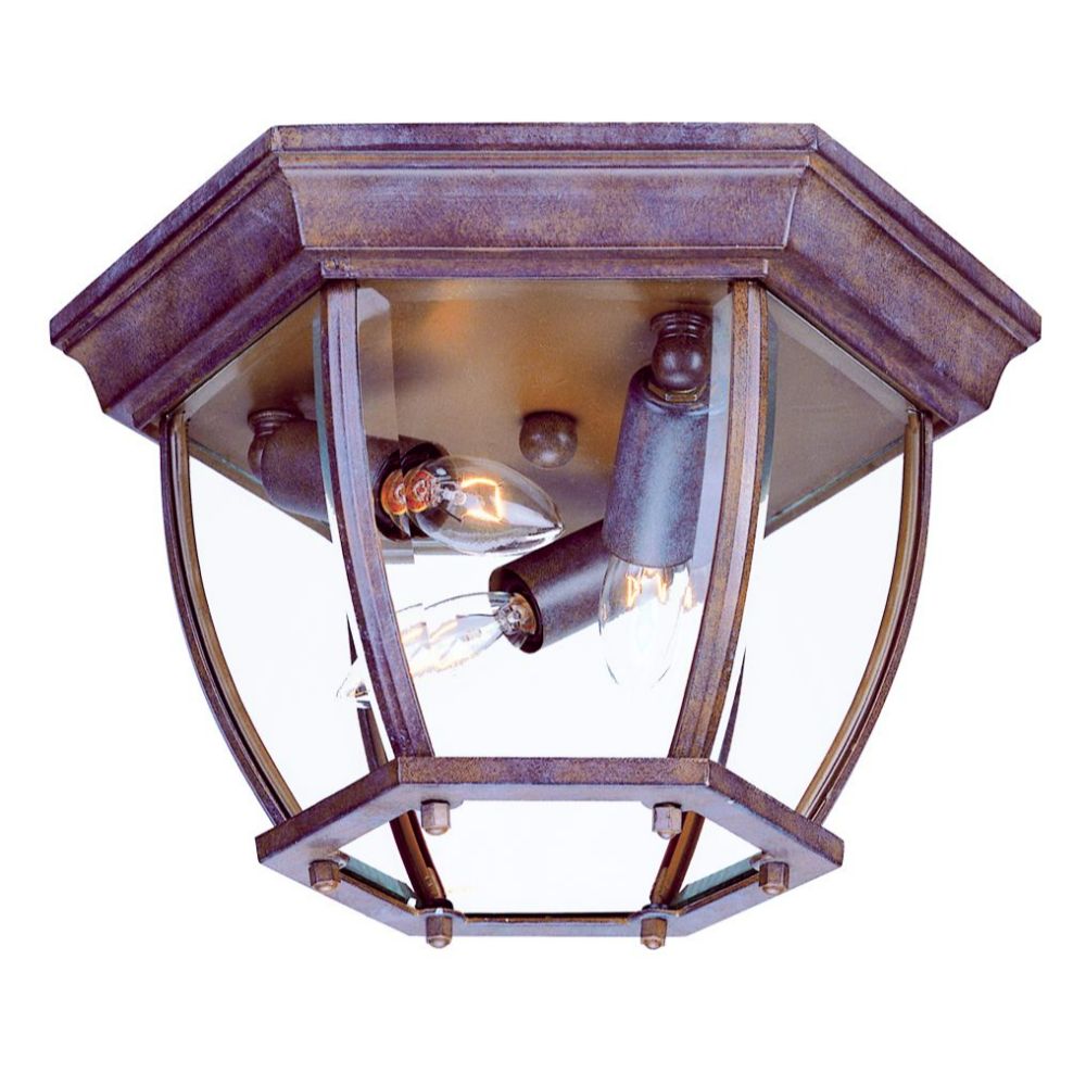 Acclaim Lighting 5602BW 3-Light Burled Walnut Flushmount Ceiling Light