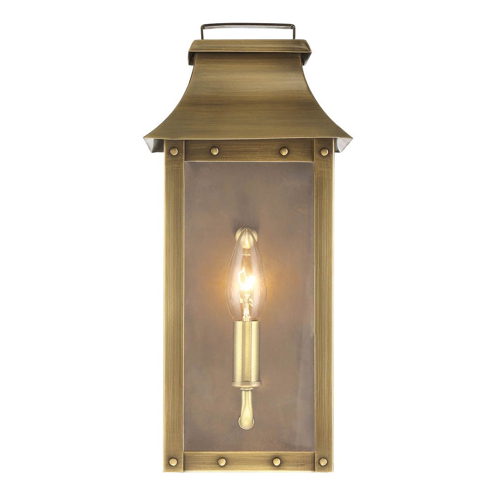 Acclaim Lighting 8413AB Manchester 1-Light Aged Brass Pocket Wall Light