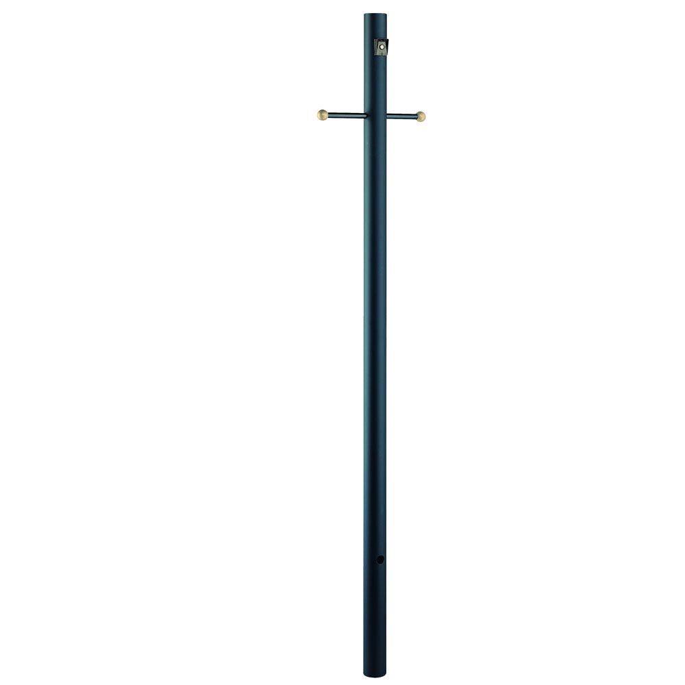 Acclaim Lighting 96-320BK 7-ft Black Direct Burial Post With Photocell And Cross Arm