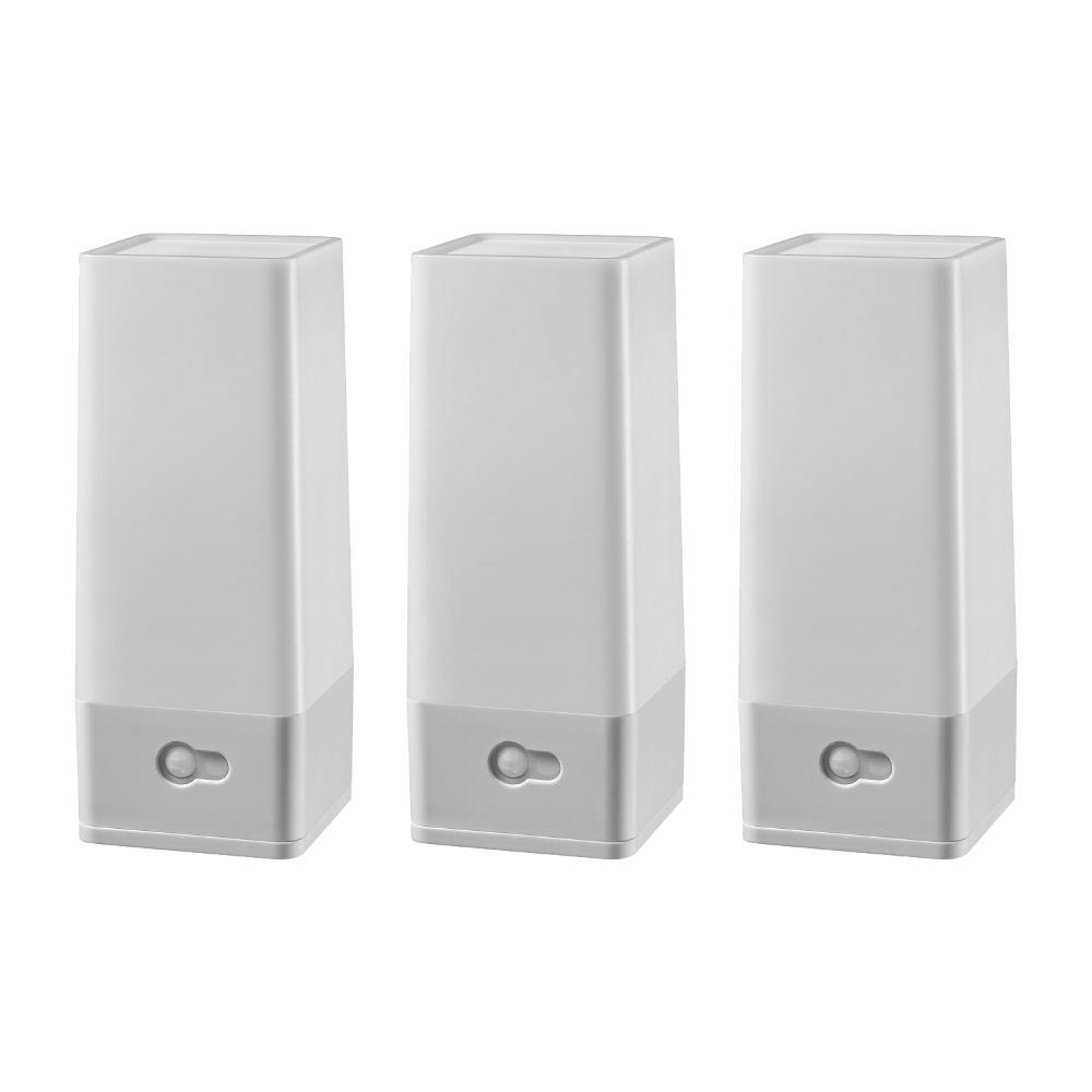 Acclaim Lighting B333GR-3 3 Pack of Battery Operated Dove Gray LED Tower Night Light