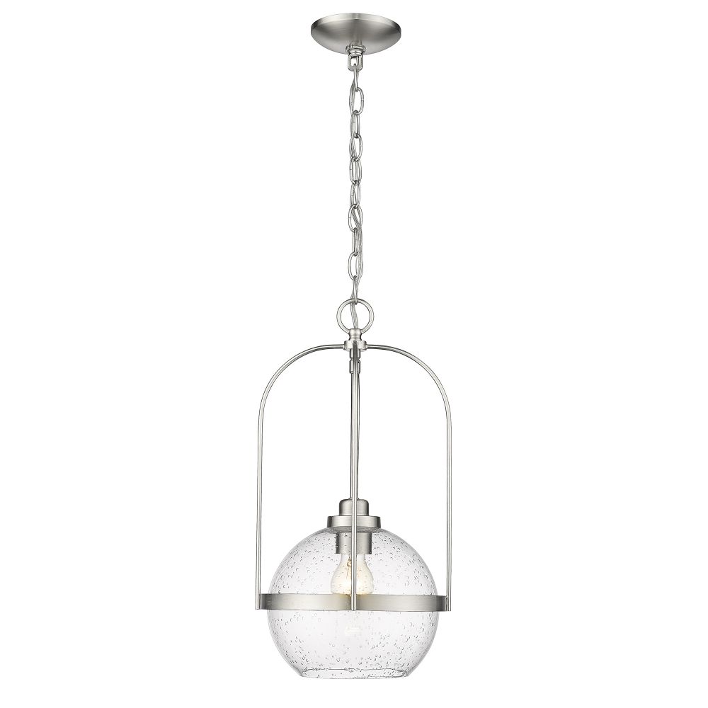Acclaim Lighting IN10010SN Devonshire Brushed Nickel 1-light Pendant With Clear Seeded Glass