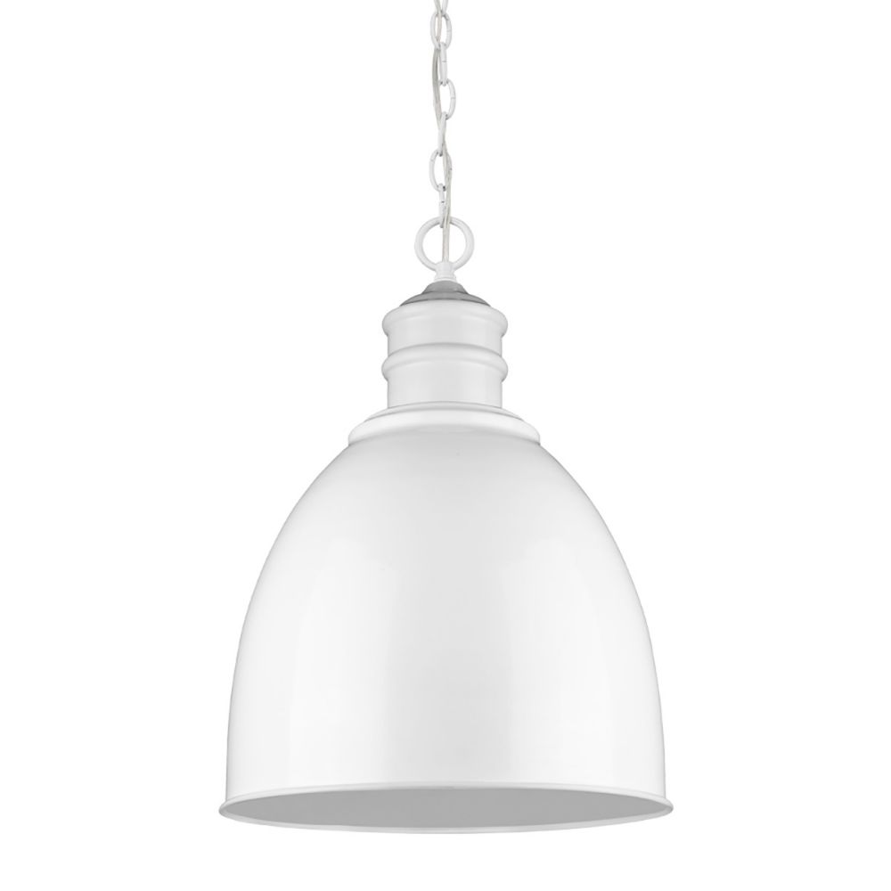Acclaim Lighting IN11170WH Colby 1-Light White Pendant 