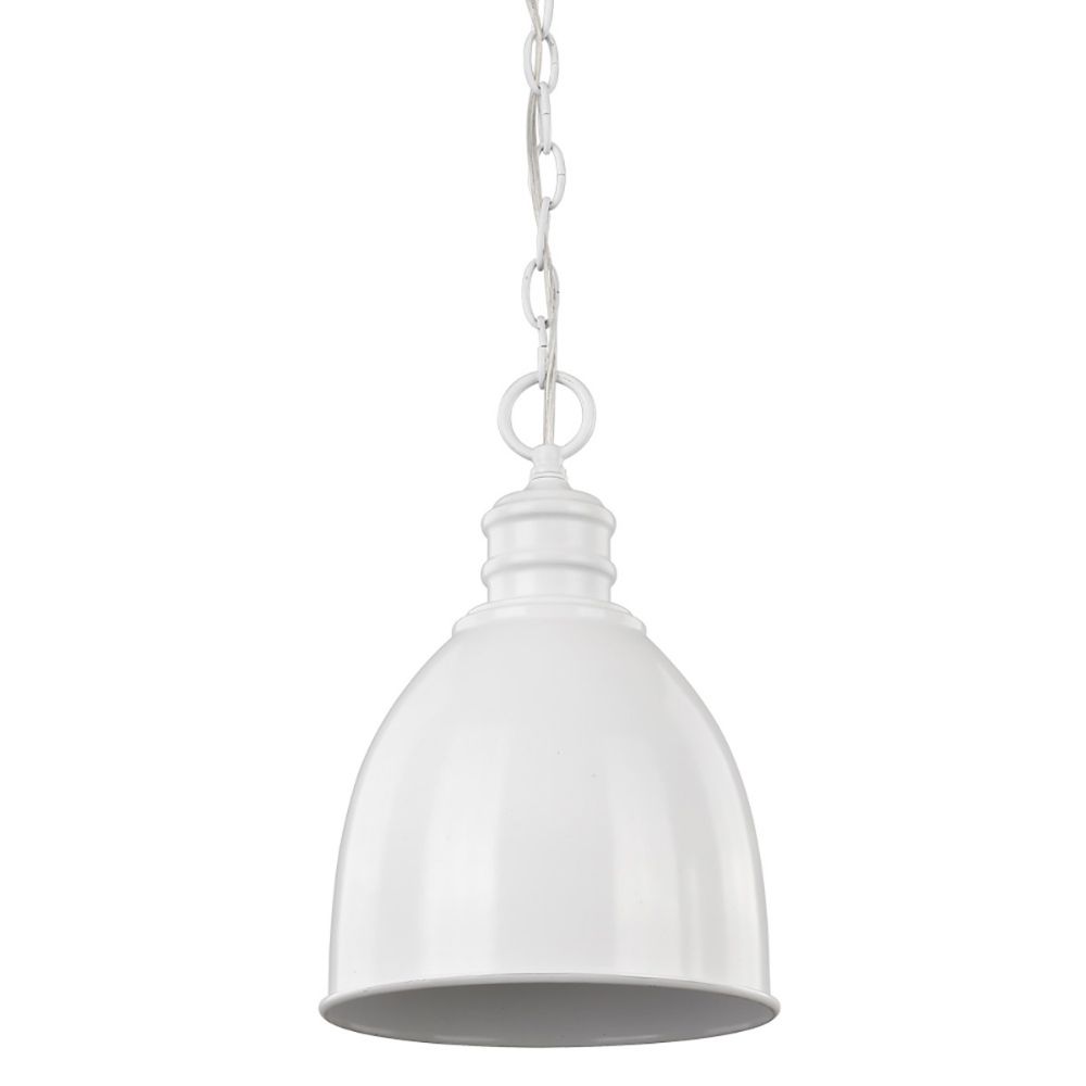 Acclaim Lighting IN11171WH Colby 1-Light White Pendant 