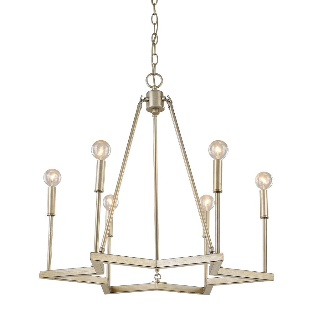 Acclaim Lighting IN11395WG Reagan 6-Light Washed Gold Chandelier