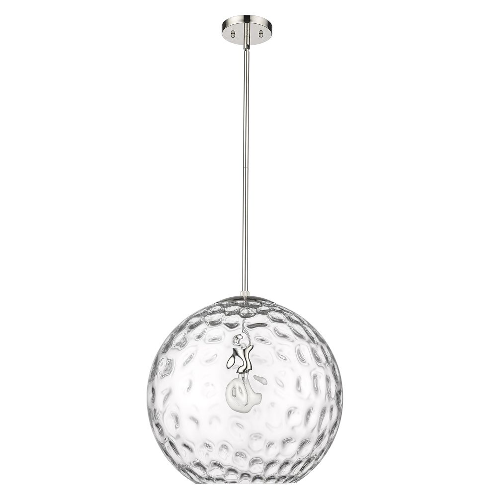 Acclaim Lighting IN20046PN Mackenzie Polished Nickel  1-light Pendant With Rippled Water Glass