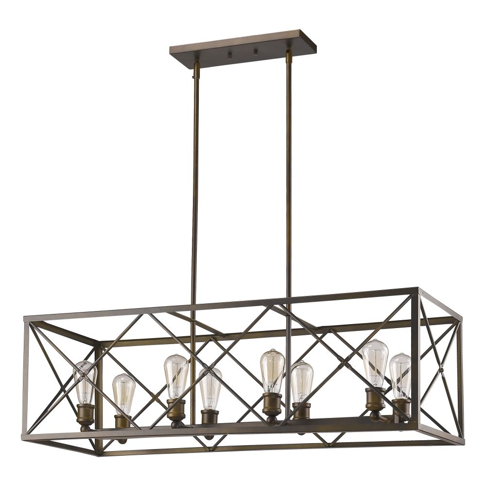 Acclaim Lighting IN21123ORB Brooklyn 8-Light Oil-Rubbed Bronze Island Pendant With Metal Framework Shade