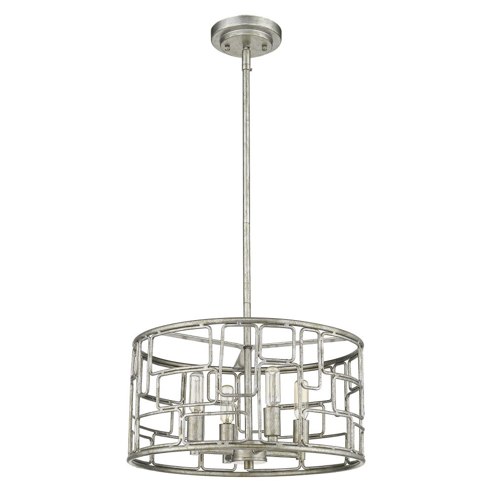 Acclaim Lighting IN21131AS Amoret 4-Light Antique Silver Convertible Pendant