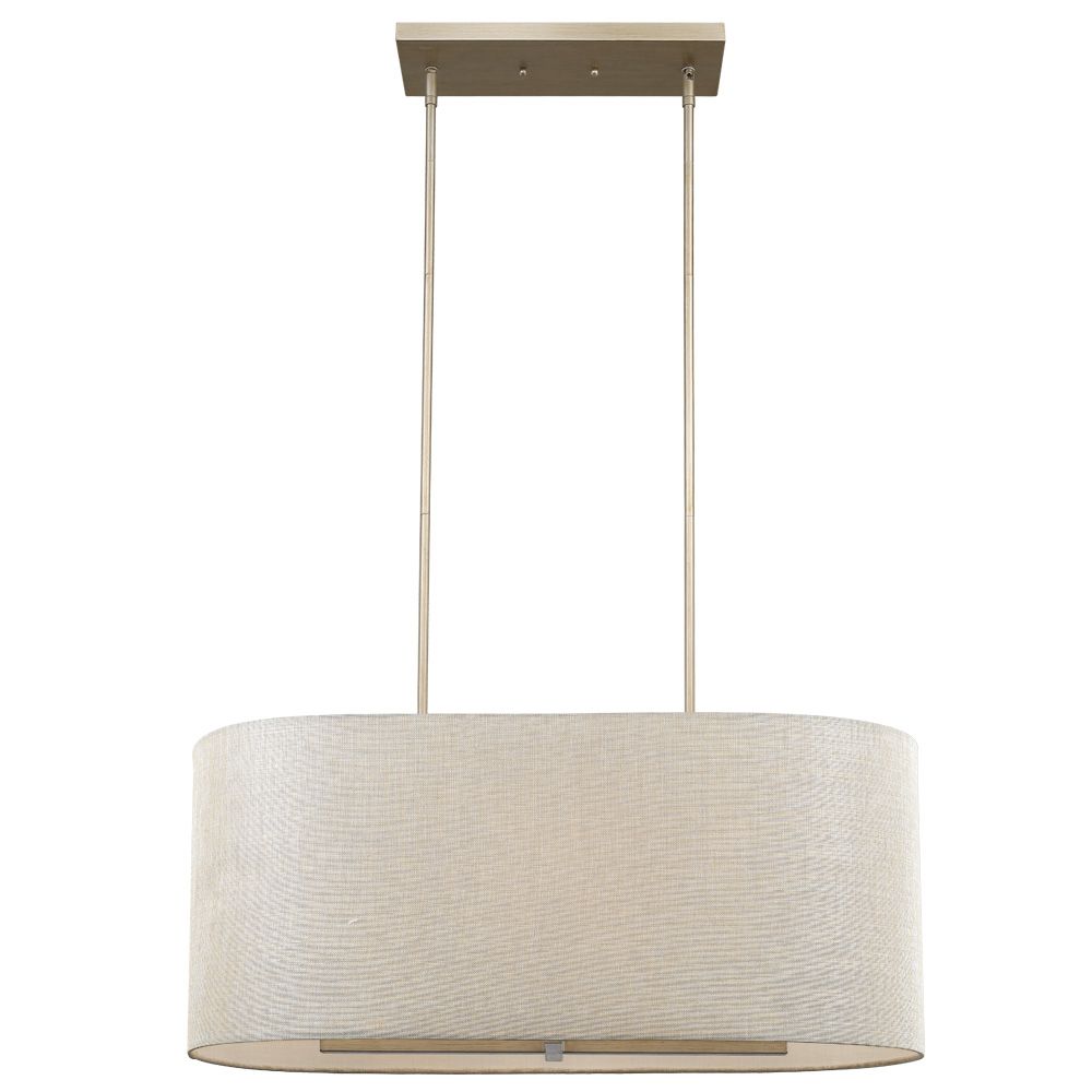 Acclaim Lighting IN21143WG Daria 6-Light Washed Gold Island Pendant With Washed Gold And White Shade