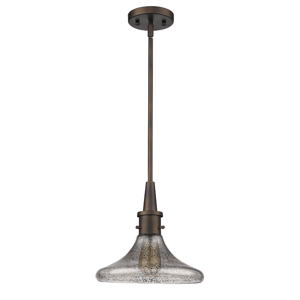Acclaim Lighting IN21192ORB Brielle 1-Light Oil-Rubbed Bronze Pendant With Crackle Glass Shade