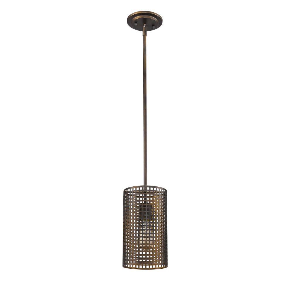 Acclaim Lighting IN21203ORB Loft 1-Light Oil-Rubbed Bronze Pendant With Wire Shade