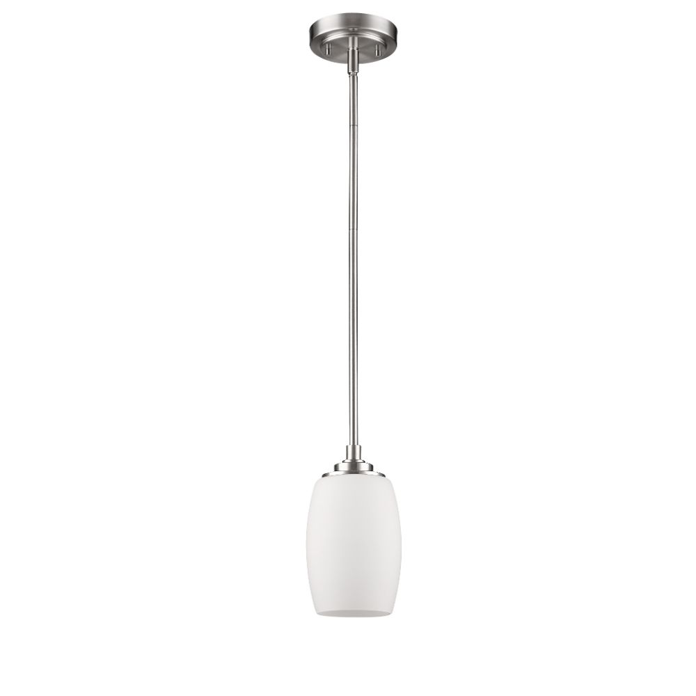Acclaim Lighting IN21234SN Sophia 1-Light Satin Nickel Pendant With Frosted Glass Shade