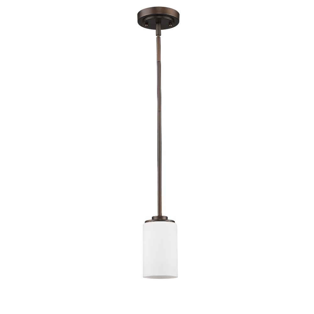 Acclaim Lighting IN21242ORB Addison 1-Light Oil-Rubbed Bronze Pendant With Etched Glass Shade