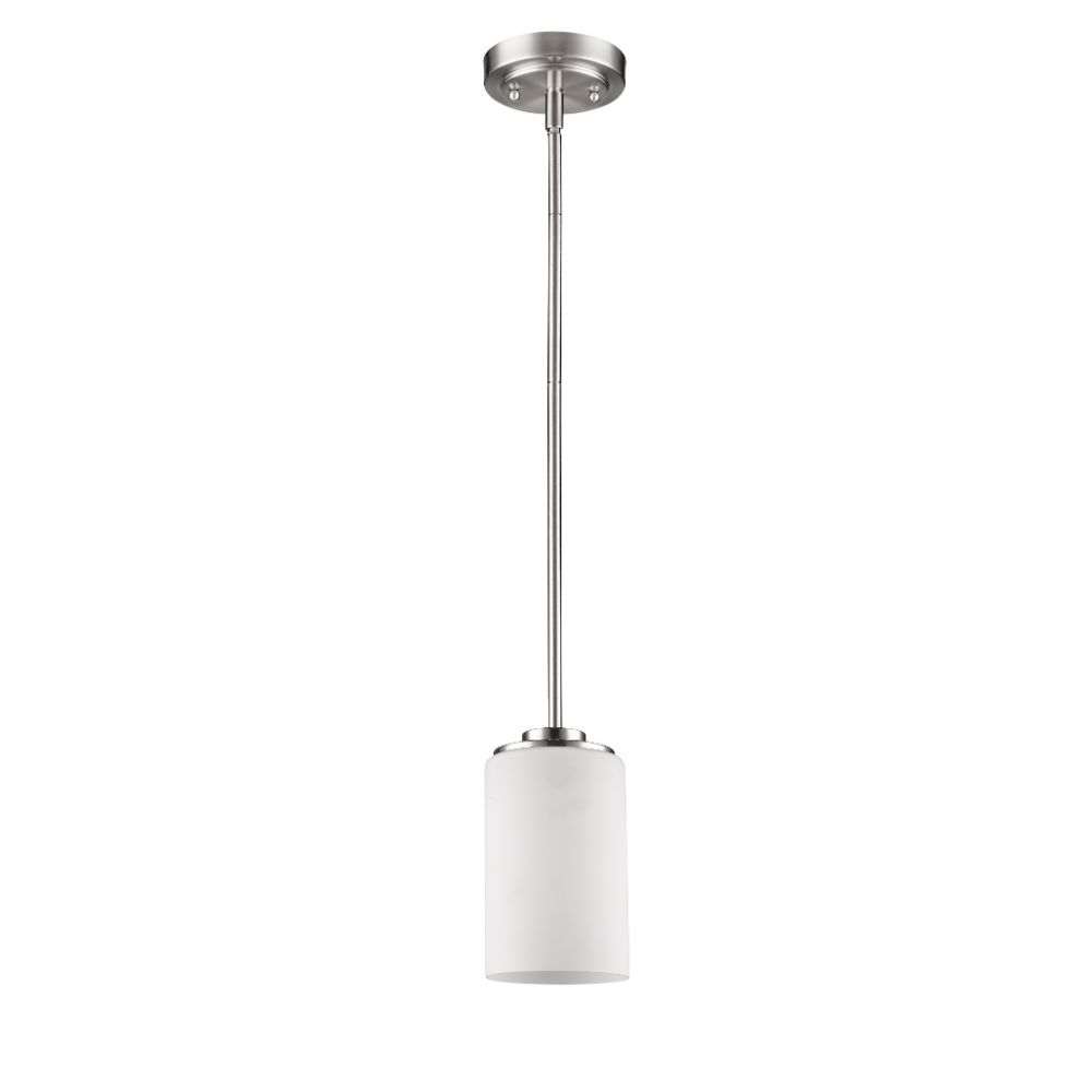 Acclaim Lighting IN21242SN Addison 1-Light Satin Nickel Pendant With Etched Glass Shade