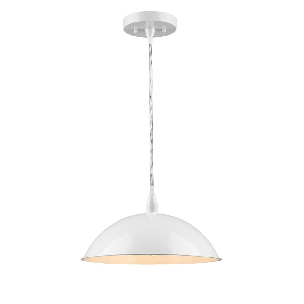 Acclaim Lighting IN31451WH Layla 1-Light White Bowl Pendant 