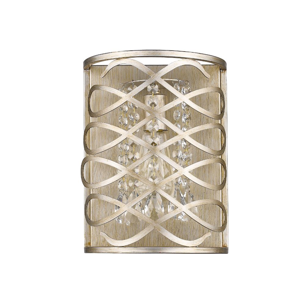 Acclaim Lighting IN41063WG Brax 1-Light Washed Gold Sconce With Crystal Accents