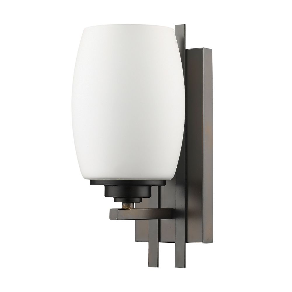 Acclaim Lighting IN41230ORB Sophia 1-Light Oil-Rubbed Bronze Sconce With Frosted Glass Shade