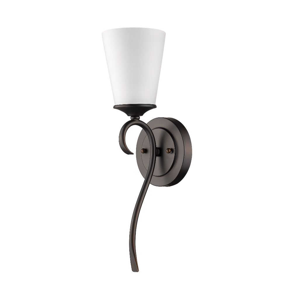 Acclaim Lighting IN41251ORB Genevieve 1-Light Oil-Rubbed Bronze Sconce With Etched Glass Shade