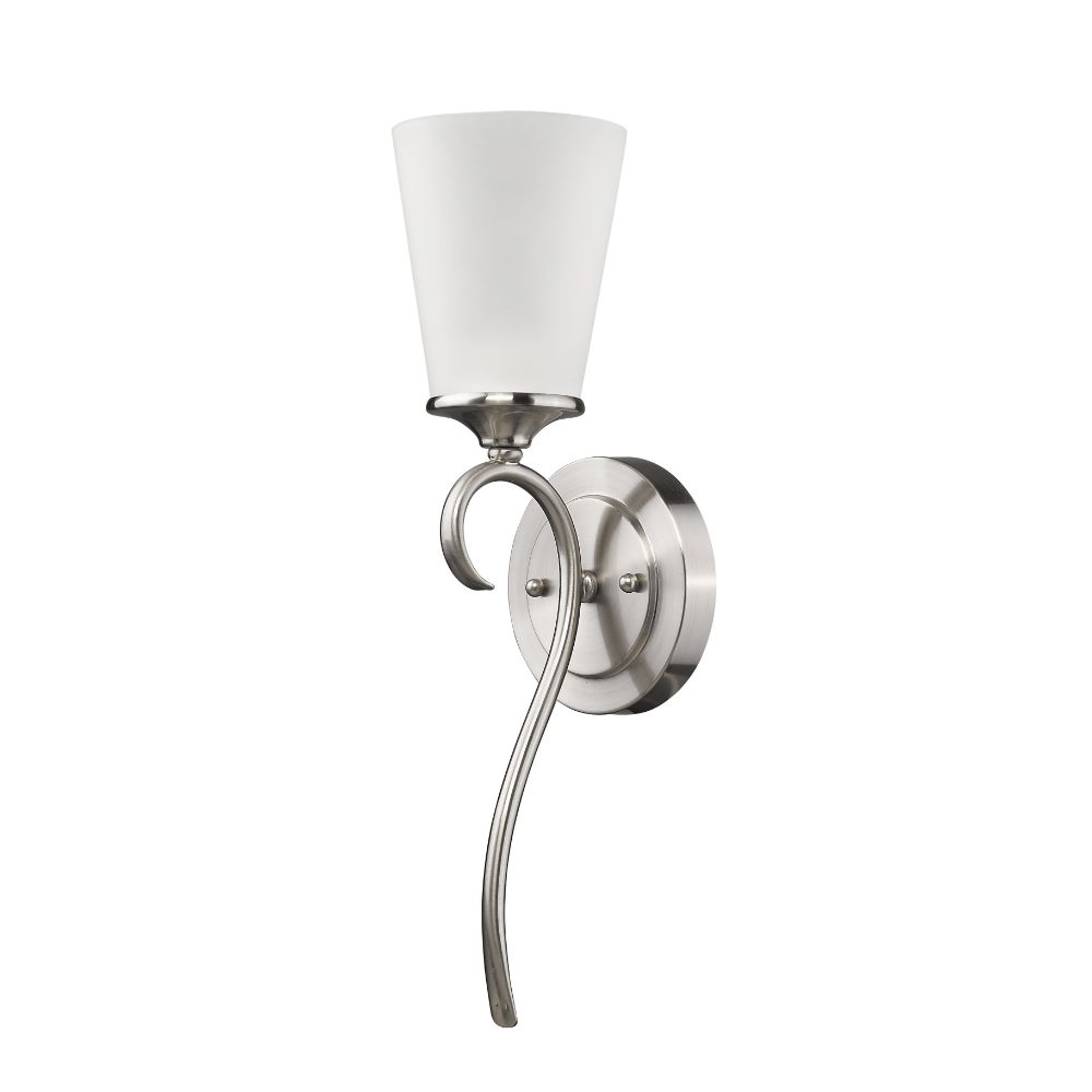Acclaim Lighting IN41251SN Genevieve 1-Light Satin Nickel Chandelier With Etched Glass Shade