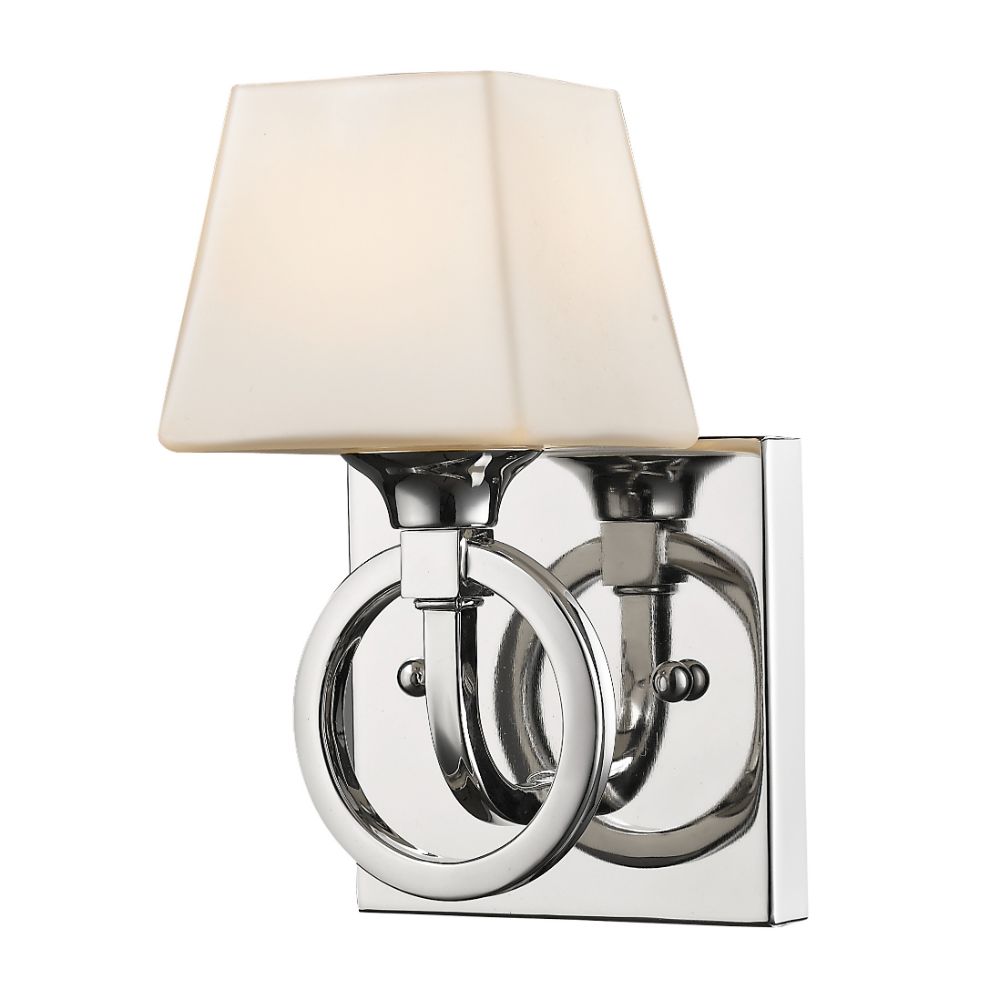 Acclaim Lighting IN41300PN Josephine 1-Light Polished Nickel Sconce With Etched Glass Shade