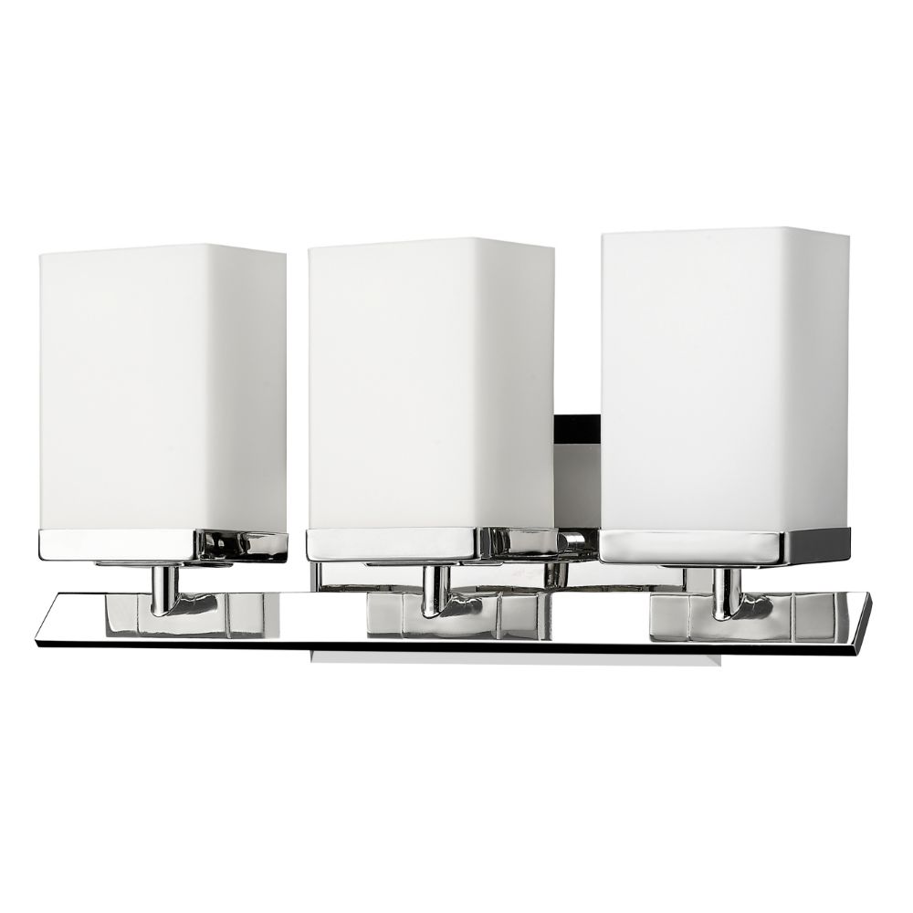 Acclaim Lighting IN41326PN Burgundy 3-Light Polished Nickel Vanity Light With Etched Glass Shades