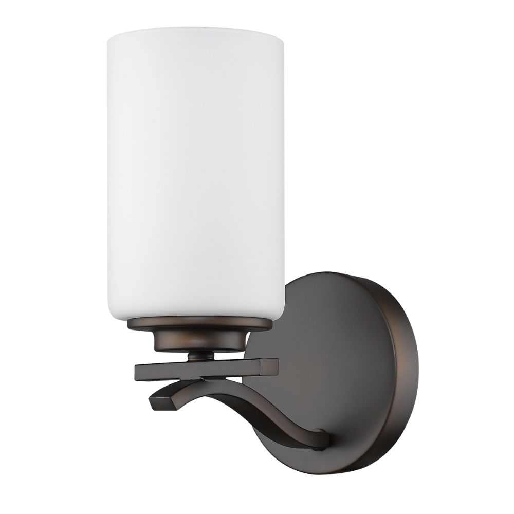 Acclaim Lighting IN41335ORB Poydras 1-Light Oil-Rubbed Bronze Sconce With Etched Glass Shade