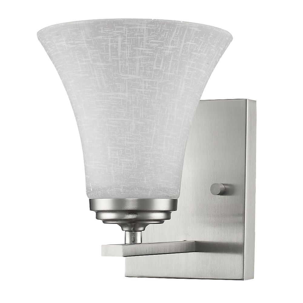 Acclaim Lighting IN41380SN Union 1-Light Satin Nickel Sconce With Frosted Glass Shade