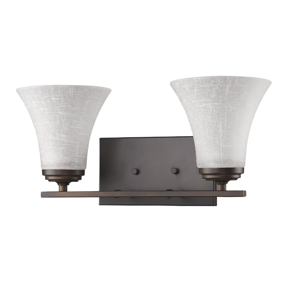 Acclaim Lighting IN41381ORB Union 2-Light Oil-Rubbed Bronze Vanity Light With Frosted Glass Shades