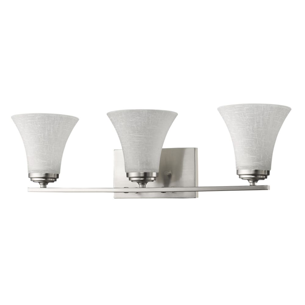 Acclaim Lighting IN41382SN Union 3-Light Satin Nickel Vanity Light With Frosted Glass Shades