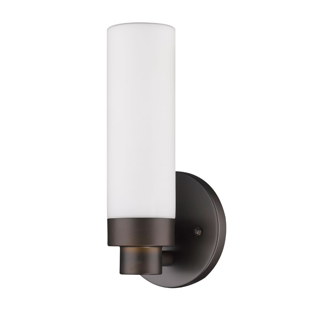 Acclaim Lighting IN41385ORB Valmont 1-Light Oil-Rubbed Bronze Sconce With Etched Glass