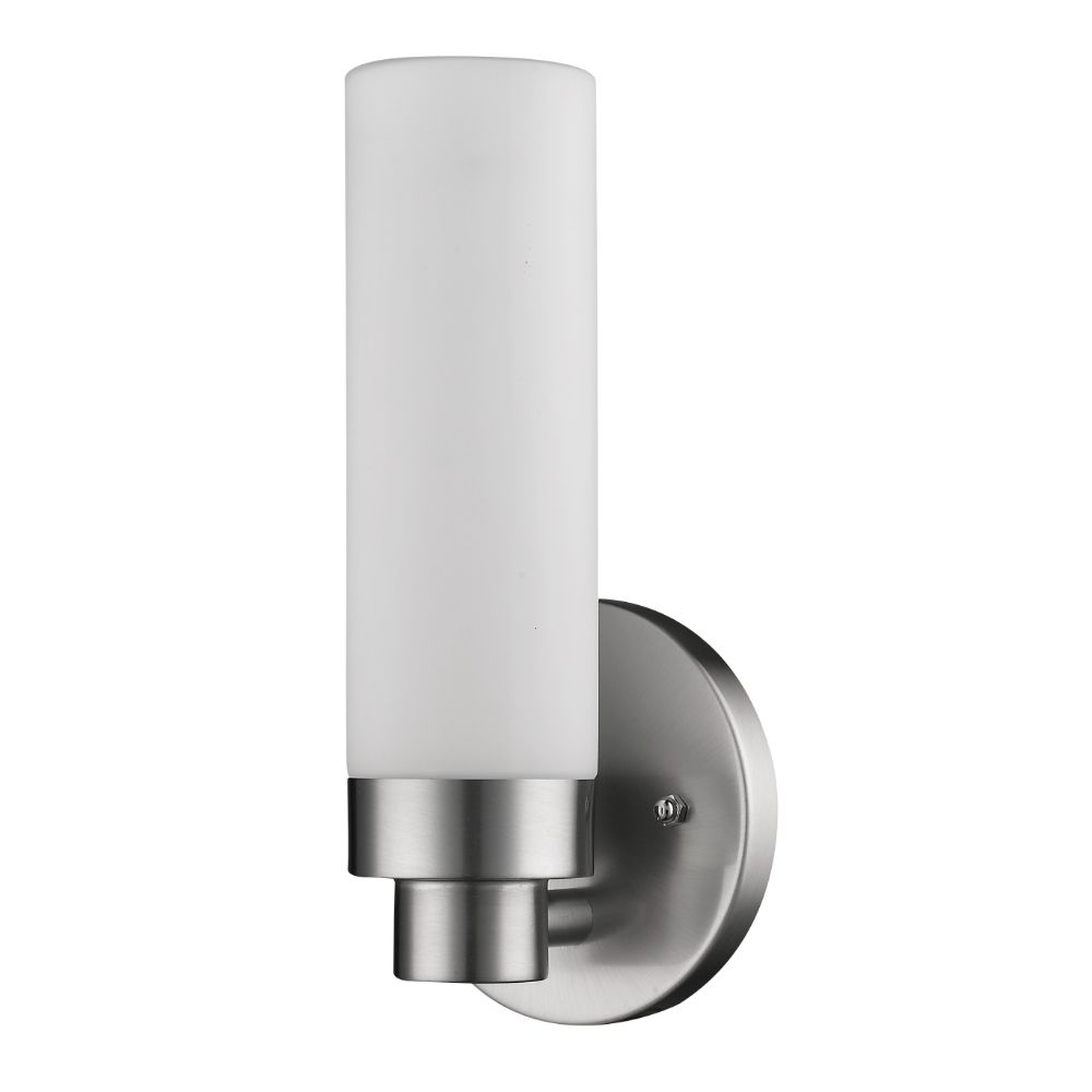 Acclaim Lighting IN41385SN Valmont 1-Light Satin Nickel Sconce With Etched Glass