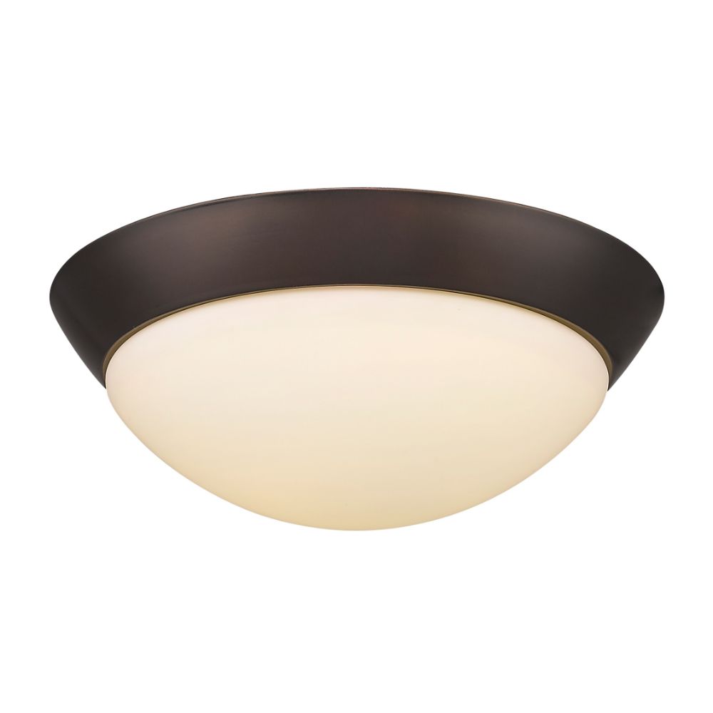 Acclaim Lighting IN51390ORB 1-Light Oil-Rubbed Bronze Flush Mount With Frosted Glass