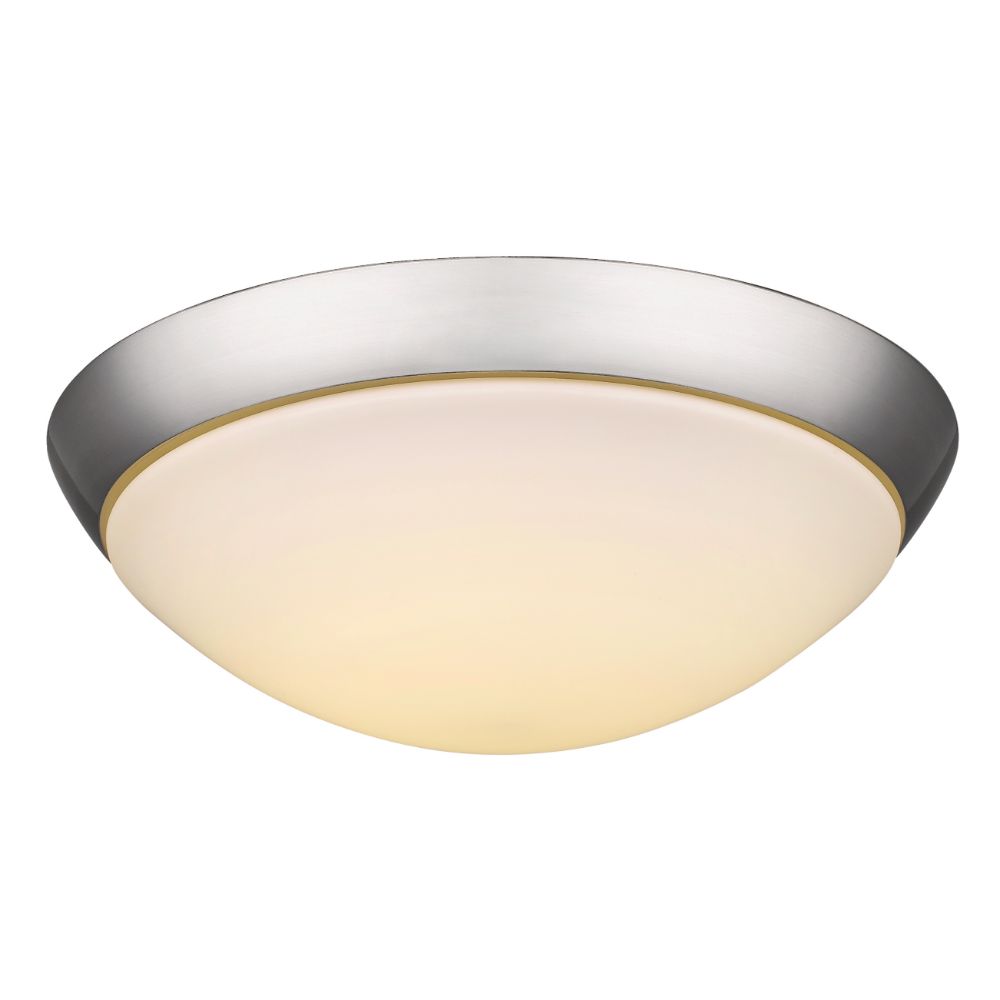 Acclaim Lighting IN51391SN 2-Light Satin Nickel Flush Mount With Frosted Glass