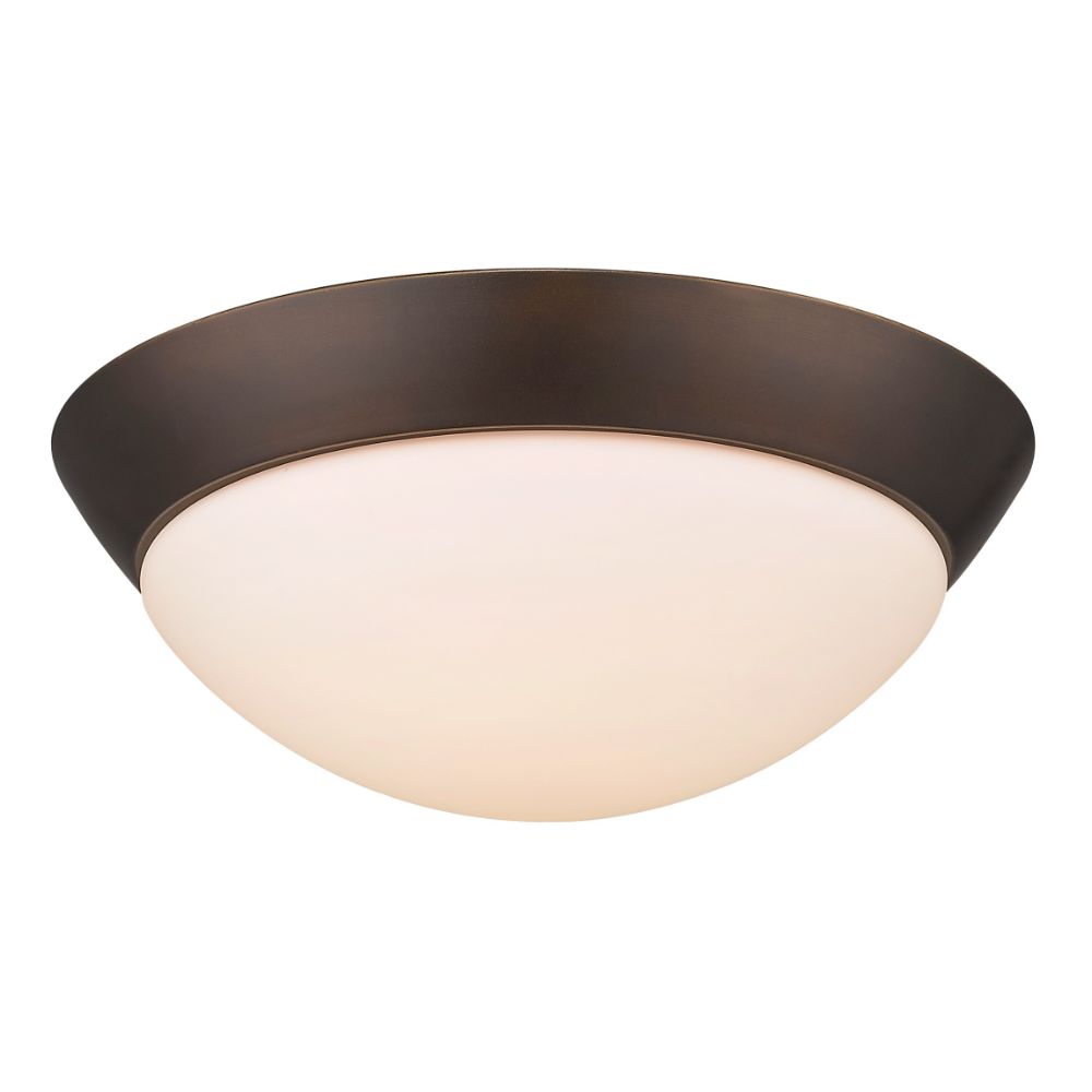Acclaim Lighting IN51393ORB 14-Watt Oil-Rubbed Bronze Integrated Led Flush Mount With Frosted Glass