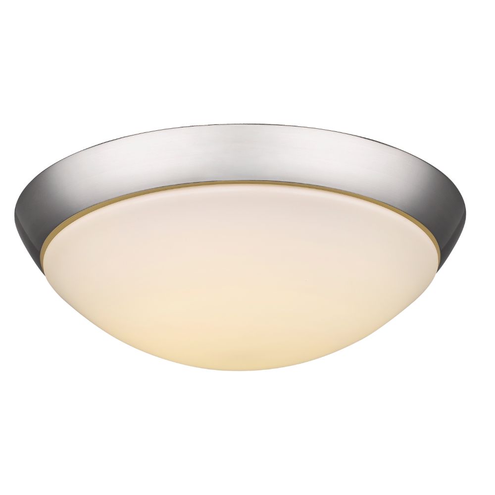 Acclaim Lighting IN51395SN 22-Watt Satin Nickel Integrated Led Flush Mount With Frosted Glass